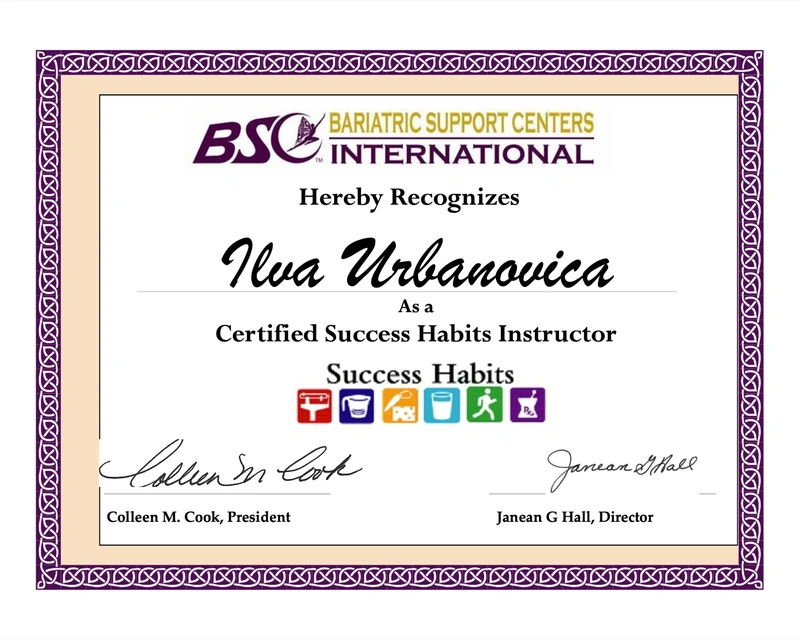 BARIATRIC PATIENT SUCCESS HABITS